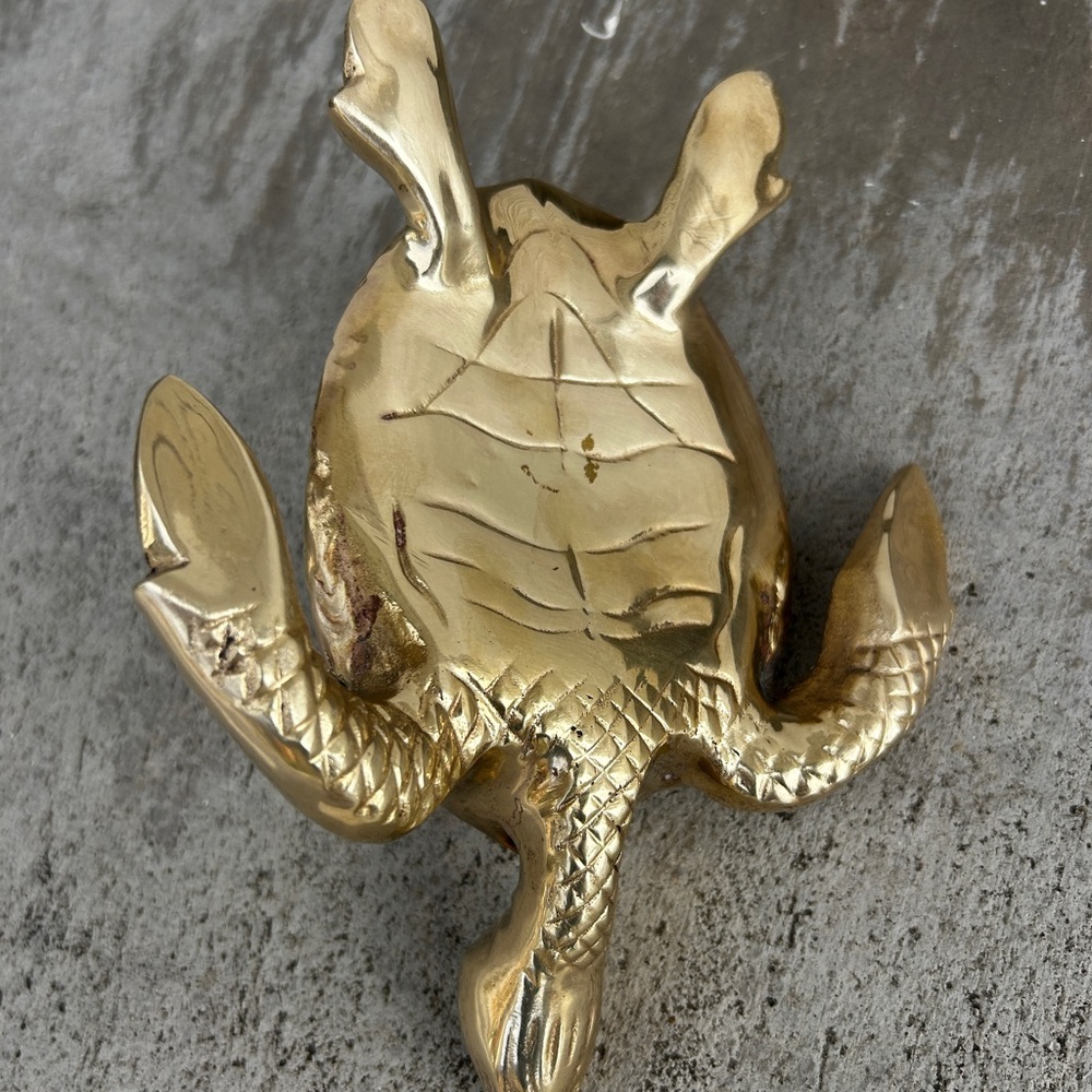 Vintage Brass Turtle Figurine - Picture 4 of 5